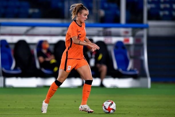 Jill Roord of the Netherlands during the Tokyo 2020 Olympic Womens Football Tournament match between Netherlands and China at International Stadium...