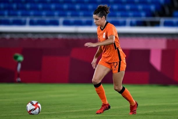 Dominique Janssen of the Netherlands during the Tokyo 2020 Olympic Womens Football Tournament match between Netherlands and China at International...