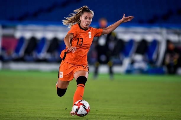 Victoria Pelova of the Netherlands during the Tokyo 2020 Olympic Womens Football Tournament match between Netherlands and China at International...