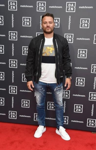 Dapper Laughs attends an exclusive party celebrating the new partnership between global sports streaming service DAZN and Matchroom Boxing at German...