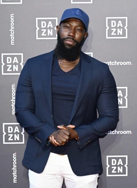 David Alorka attends the Dazn x Matchroom VIP Launch Event at Kings Cross on July 27, 2021 in London, England.