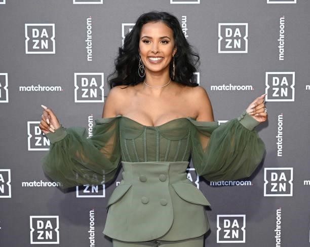 Maya Jama attends the Dazn x Matchroom VIP Launch Event at Kings Cross on July 27, 2021 in London, England.