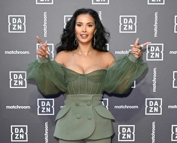 Maya Jama attends the Dazn x Matchroom VIP Launch Event at Kings Cross on July 27, 2021 in London, England.