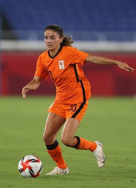 Danielle Van de Donk of Team Netherlands in action during the Women's Group F match between Netherlands and China on day four of the Tokyo 2020...
