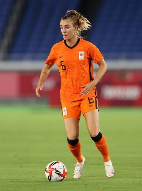 Jill Roord of Team Netherlands in action during the Women's Group F match between Netherlands and China on day four of the Tokyo 2020 Olympic Games...