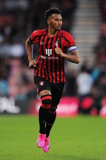 Lloyd Kelly of AFC Bournemouth runs off the ball during the Pre-Season Friendly match between AFC Bournemouth and Chelsea at Vitality Stadium on July...