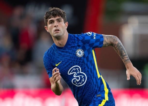 Christian Pulisic of Chelsea during the Pre-Season Friendly between Bournemouth and Chelsea at Vitality Stadium on July 27, 2021 in Bournemouth,...