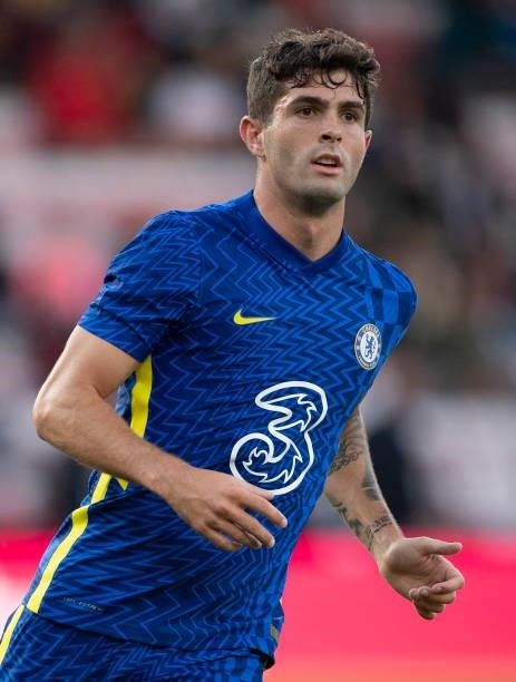 Christian Pulisic of Chelsea during the Pre-Season Friendly between Bournemouth and Chelsea at Vitality Stadium on July 27, 2021 in Bournemouth,...