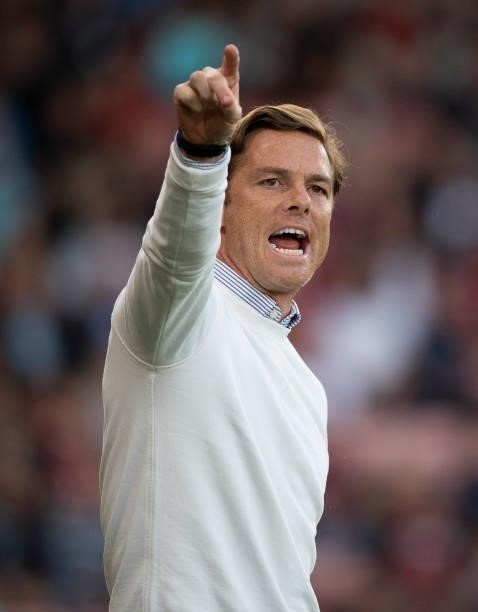 Bournemouth Manager Scott Parker during the Pre-Season Friendly between Bournemouth and Chelsea at Vitality Stadium on July 27, 2021 in Bournemouth,...
