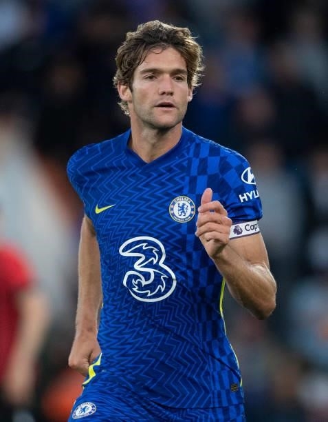 Marcos Alonso of Chelsea during the Pre-Season Friendly between Bournemouth and Chelsea at Vitality Stadium on July 27, 2021 in Bournemouth, England.