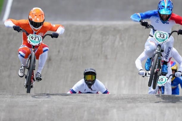 Joris Harmsen of the Netherlands and Joris Daudet of France competing on Quarterfinals during the Tokyo 2020 Olympic Games at the Aomi Urban Sports...