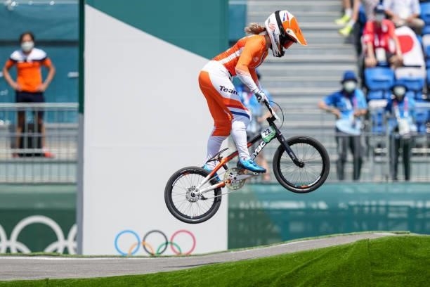 Merel Smulders of the Netherlands competing on Quarterfinals during the Tokyo 2020 Olympic Games at the Aomi Urban Sports Park on July 29, 2021 in...