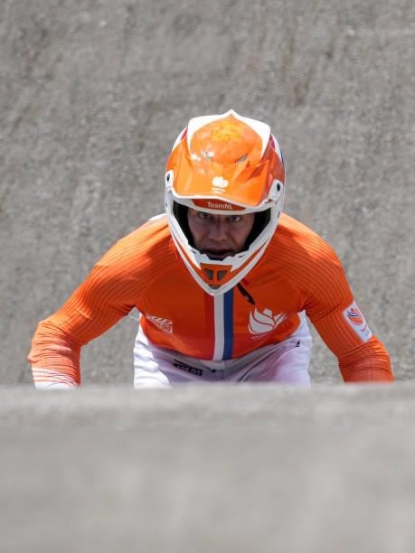 Niek Kimmann of the Netherlands during the start competing on Quarterfinals during the Tokyo 2020 Olympic Games at the Aomi Urban Sports Park on July...
