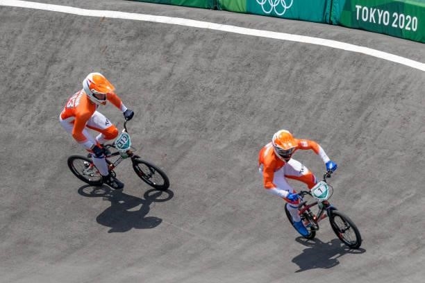 Niek Kimmann of the Netherlands and Twan van Gendt of the Netherlands competing on Quarterfinals during the Tokyo 2020 Olympic Games at the Aomi...