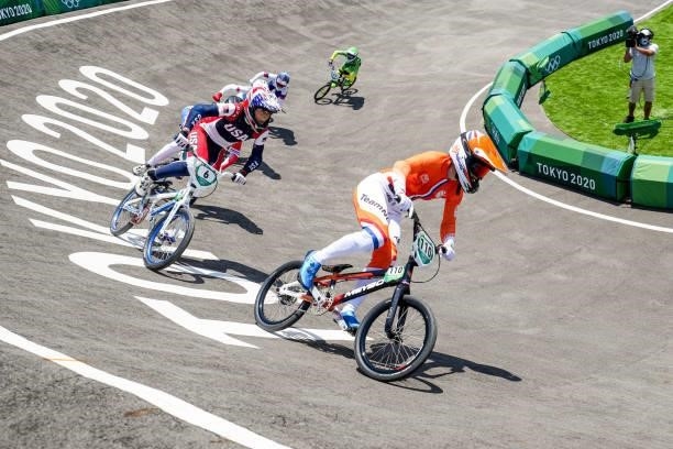 Laura Smulders of the Netherlands leading competing on Quarterfinals during the Tokyo 2020 Olympic Games at the Aomi Urban Sports Park on July 29,...