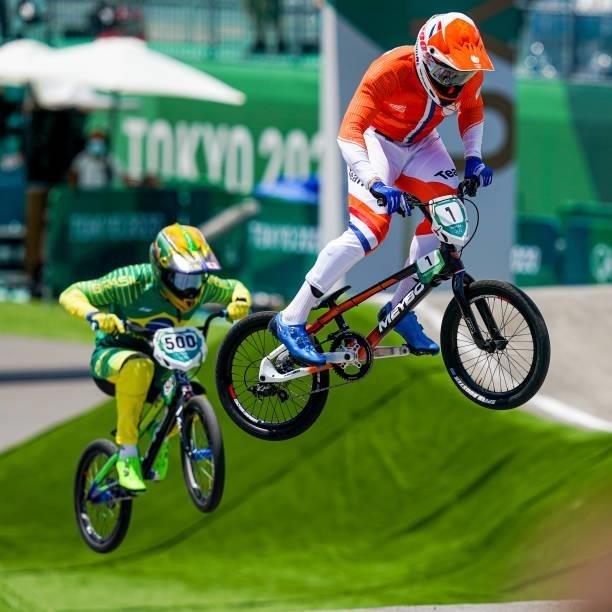 Twan van Gendt of the Netherlands competing on Quarterfinals during the Tokyo 2020 Olympic Games at the Aomi Urban Sports Park on July 29, 2021 in...