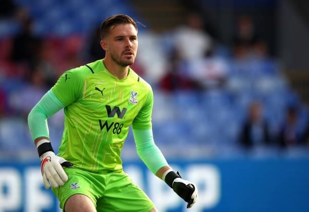 Jack Butland of Crystal Palace during the Pre-Season Friendly match between Crystal Palace and Charlton Athletic at Selhurst Park on July 27, 2021 in...
