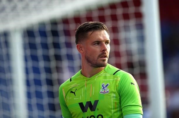 Jack Butland of Crystal Palace during the Pre-Season Friendly match between Crystal Palace and Charlton Athletic at Selhurst Park on July 27, 2021 in...