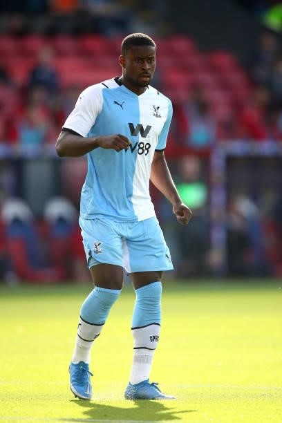 Marc Guehi of Crystal Palace during the Pre-Season Friendly match between Crystal Palace and Charlton Athletic at Selhurst Park on July 27, 2021 in...