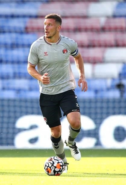 Jason Pearce of Charlton Athletic during the Pre-Season Friendly match between Crystal Palace and Charlton Athletic at Selhurst Park on July 27, 2021...