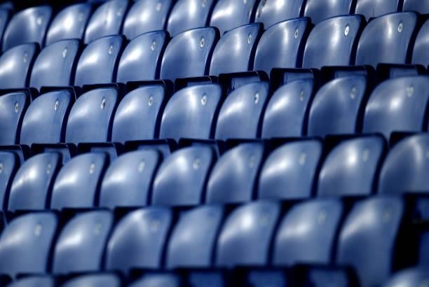 Seats in the sunlight during the Pre-Season Friendly match between Crystal Palace and Charlton Athletic at Selhurst Park on July 27, 2021 in London,...