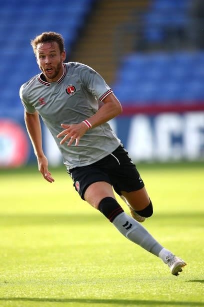 Chris Gunter of Charlton Athletic during the Pre-Season Friendly match between Crystal Palace and Charlton Athletic at Selhurst Park on July 27, 2021...