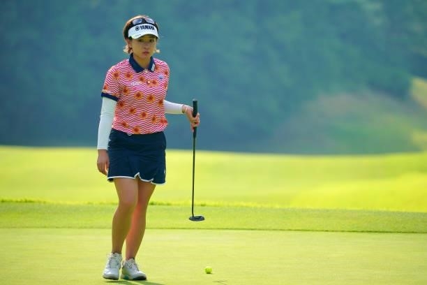 Kana Nagai of Japan is seen on the 16th green during the first round of Rakuten Super Ladies at Tokyu Grand Oak Golf Club on July 29, 2021 in Kato,...