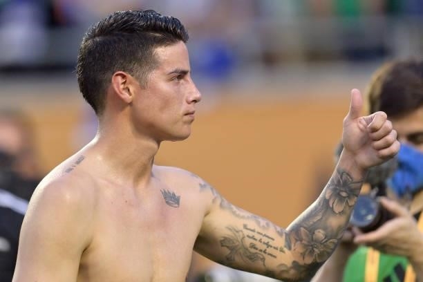 James Rodriguez of Everton after the Everton FC v UNAM Pumas pre-season friendly match on July 28, 2021 in Orlando, Florida, United States.