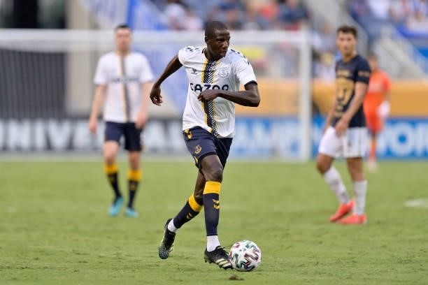 Abdoulaye Doucoure of Everton during the Everton FC v UNAM Pumas pre-season friendly match on July 28, 2021 in Orlando, Florida, United States.