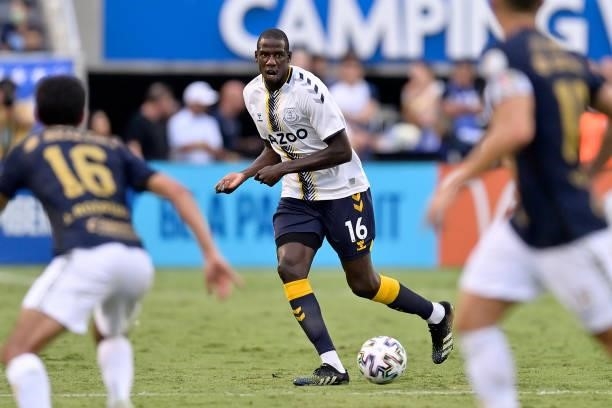 Abdoulaye Doucoure of Everton during the Everton FC v UNAM Pumas pre-season friendly match on July 28, 2021 in Orlando, Florida, United States.
