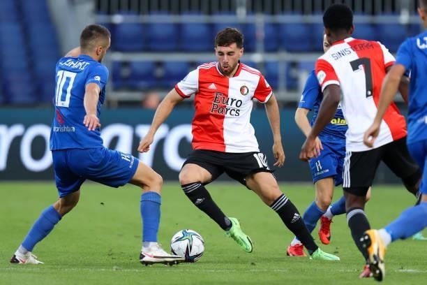 Orkun Kokcu of Feyenoord during the UEFA Europa Conference League second Qualifying Round: Second Leg match between Feyenoord and FC Drita at de Kuip...