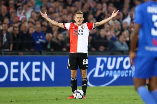 Jens Toornstra of Feyenoord during the UEFA Europa Conference League second Qualifying Round: Second Leg match between Feyenoord and FC Drita at de...