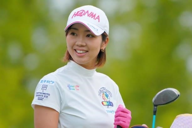 Rumi Yoshiba of Japan is seen on the 10th tee during the second round of Rakuten Super Ladies at Tokyu Grand Oak Golf Club on July 30, 2021 in Kato,...