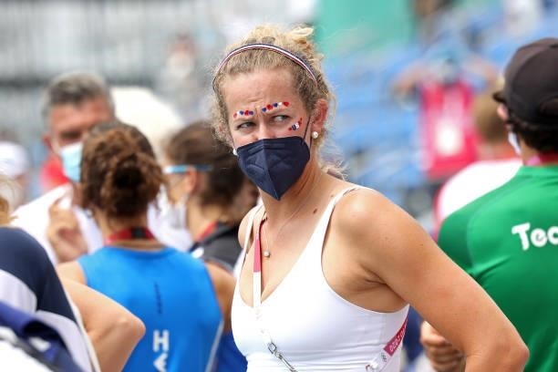 Member of Team United States on day seven of the Tokyo 2020 Olympic Games at Sea Forest Waterway on July 30, 2021 in Tokyo, Japan.