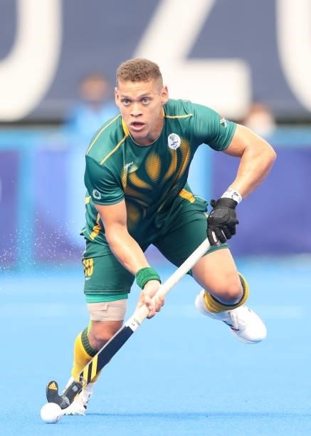 Keenan Craig Horne of Team South Africa /cduring the Men's Preliminary Pool A match between Canada and South Africa on day seven of the Tokyo 2020...