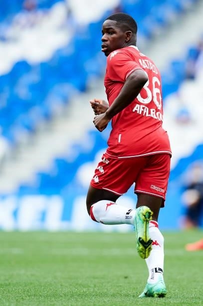 Eliot Matazo of AS Monaco in action during the Friendly Match between Real Sociedad and As Monaco at Reale Arena on July 28, 2021 in San Sebastian,...