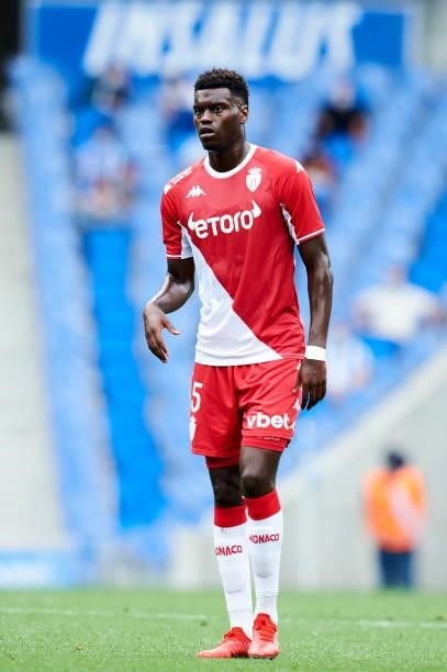 Benoit Mukinayi of AS Monaco in action during the Friendly Match between Real Sociedad and As Monaco at Reale Arena on July 28, 2021 in San...