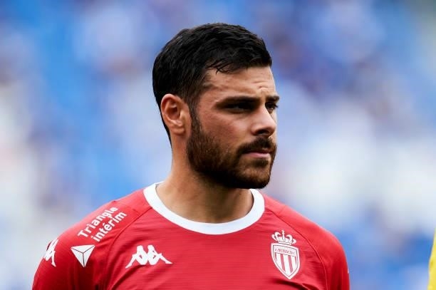 Kevin Volland of AS Monaco reacts during the Friendly Match between Real Sociedad and As Monaco at Reale Arena on July 28, 2021 in San Sebastian,...