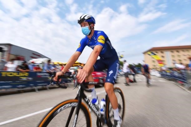 Stijn Steels of Belgium and Team Deceuninck - Quick-Step prior to the 33rd Tour de l'Ain 2021, Stage 2 a 136km stage from Lagnieu to Saint-Vulbas /...