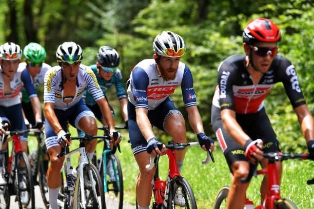Quinn Simmons of United States and Team Trek - Segafredo during the 33rd Tour de l'Ain 2021, Stage 2 a 136km stage from Lagnieu to Saint-Vulbas /...