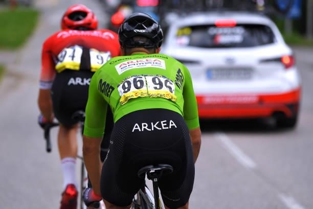 Detail view of Nacer Bouhanni of France and Team Arkéa - Samsic Green Points Jersey during the 33rd Tour de l'Ain 2021, Stage 2 a 136km stage from...
