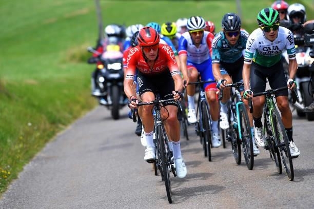 Maxime Bouet of France and Team Arkéa - Samsic in the Breakaway during the 33rd Tour de l'Ain 2021, Stage 2 a 136km stage from Lagnieu to...