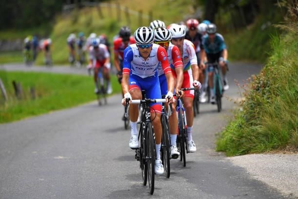 Matteo Badilatti of Switzerland and Team Groupama - FDJ leads The Peloton during the 33rd Tour de l'Ain 2021, Stage 2 a 136km stage from Lagnieu to...