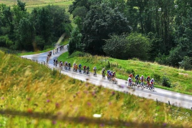 General view of the peloton during the 33rd Tour de l'Ain 2021, Stage 2 a 136km stage from Lagnieu to Saint-Vulbas / @tourdelain / on July 30, 2021...