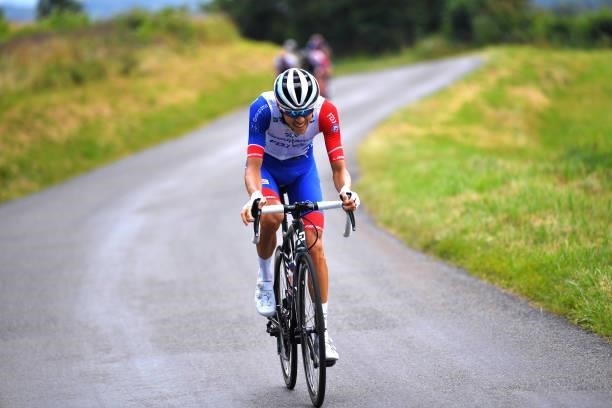 Matteo Badilatti of Switzerland and Team Groupama - FDJ attacks in the Breakaway during the 33rd Tour de l'Ain 2021, Stage 2 a 136km stage from...