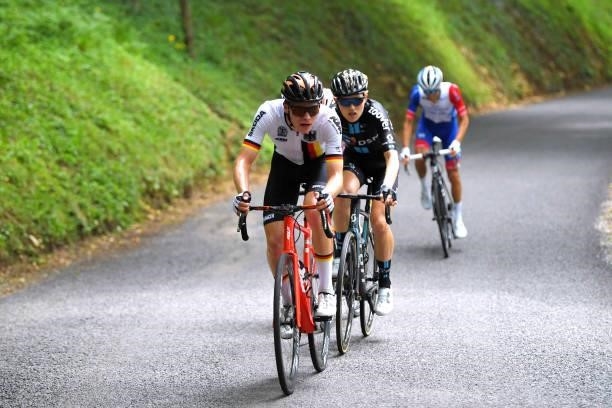 Georg Steinhauser of Germany and Team Germany - U23 leads The Breakaway during the 33rd Tour de l'Ain 2021, Stage 2 a 136km stage from Lagnieu to...
