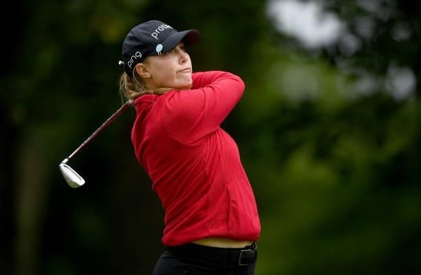 Jennifer Kupcho of the USA on the 8th tee during Day Two of The ISPS HANDA World Invitational at Galgorm Spa & Golf Resort on July 30, 2021 in...