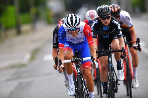 Matteo Badilatti of Switzerland and Team Groupama - FDJ in the Breakaway during the 33rd Tour de l'Ain 2021, Stage 2 a 136km stage from Lagnieu to...