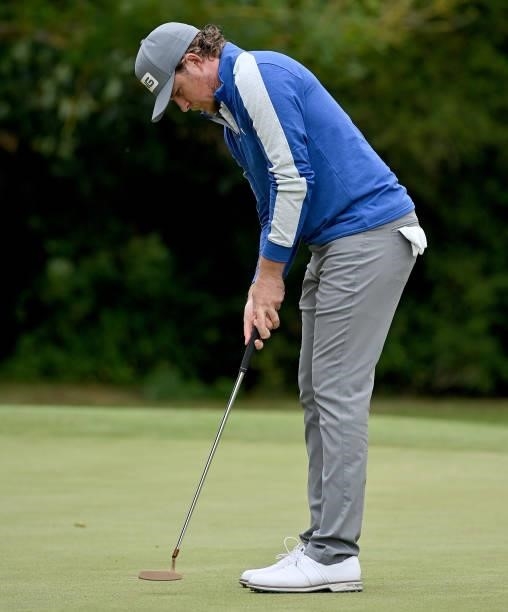 Eddie Pepperell of England on the 5th green during Day Two of The ISPS HANDA World Invitational at Galgorm Spa & Golf Resort on July 30, 2021 in...