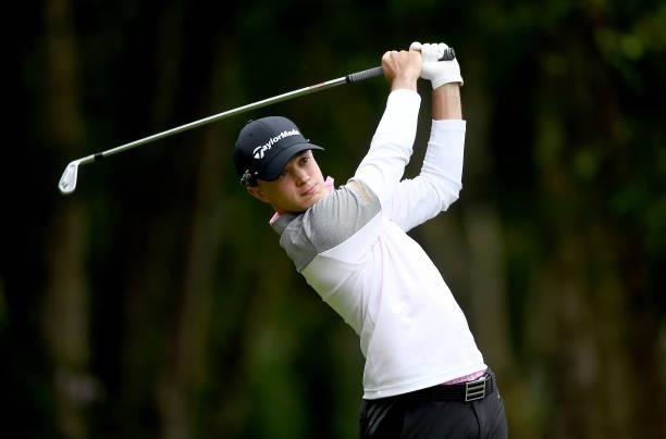 Jayden Schaper of South Africa on the 17th tee during Day Two of The ISPS HANDA World Invitational at Galgorm Spa & Golf Resort on July 30, 2021 in...